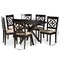Baxton Studio Sadie Modern and Contemporary Sand Fabric and Dark Brown Finished Wood 7-Piece Dining Set 174-10535-10894-Zoro - alternate 7